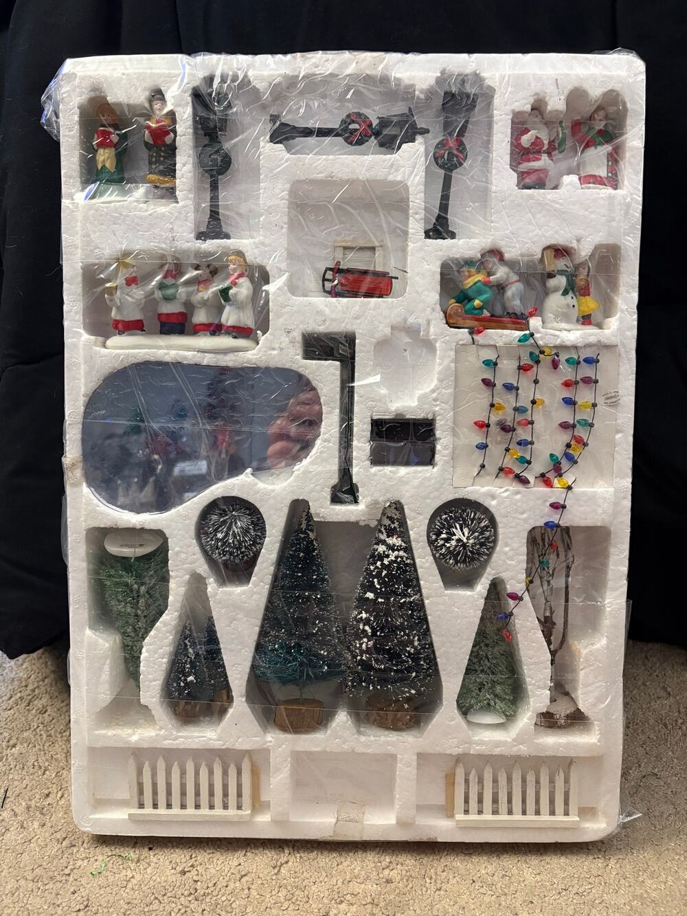 Department 56 Large Set Village Accessories Many Pieces Trees Lights Figurines